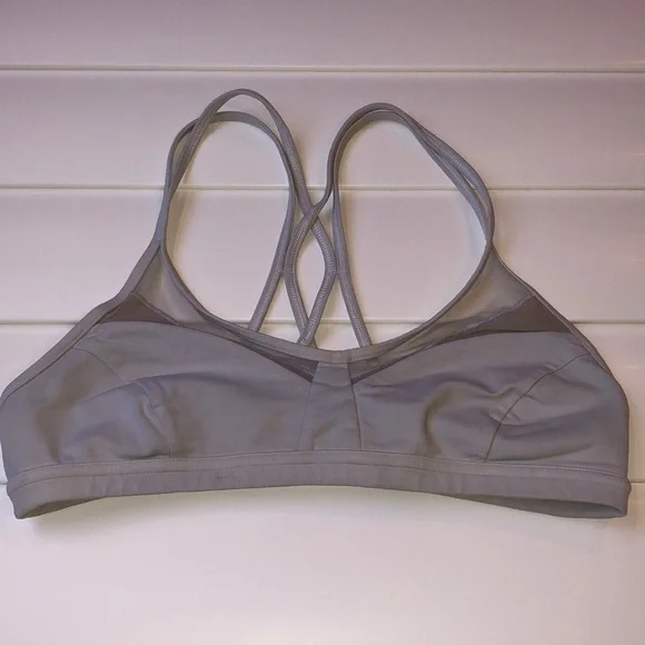 Lululemon white crisscross spaghetti strap sports bra - Picture 2 of 10